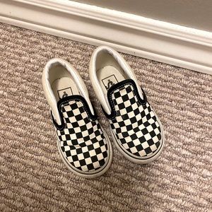 Toddler Vans checkerboard slip ons
